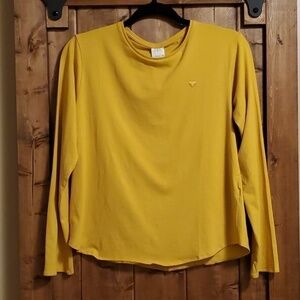 Zara Golden Yellow Cotton Long Sleeve Top Girls Size 13-14